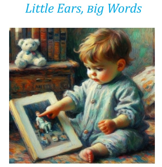 Little Ears, Big Words board book cover