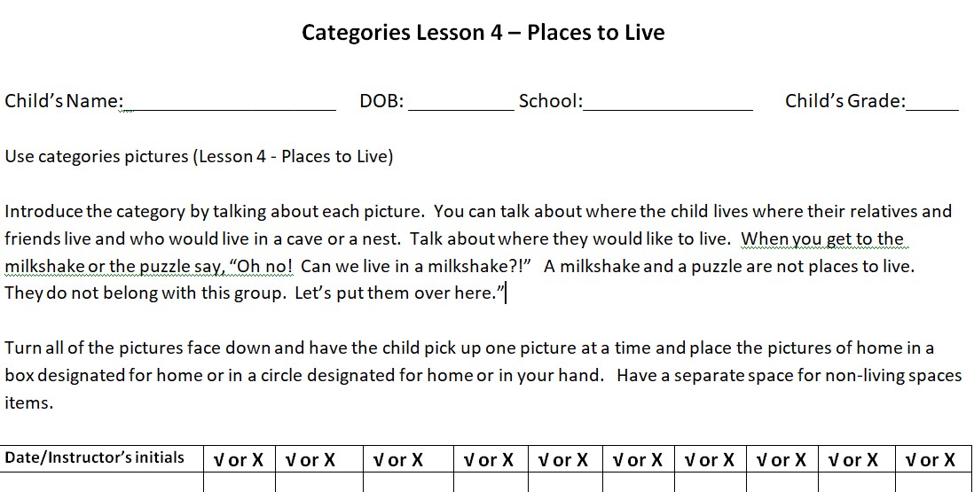 Program materials